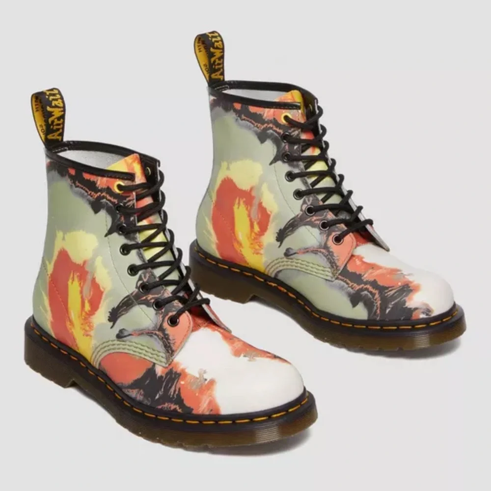 Dr Martens 1460 Tate ‘Volcanic Flare’ Leather Lace Up Boots Size 10